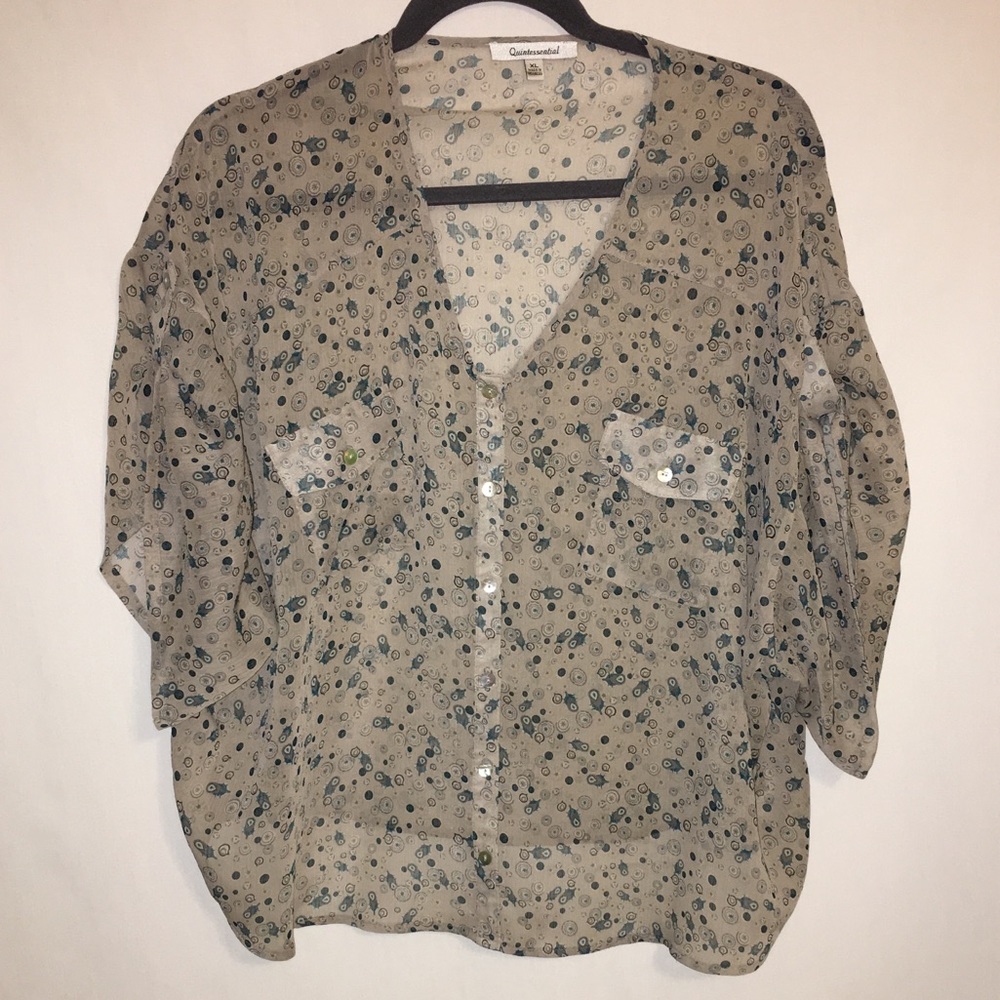 🟢 $5! 🟢 Quintessential XL Sheer Blouse